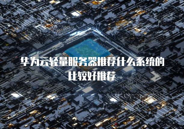 华为云轻量服务器推荐什么系统的比较好推荐