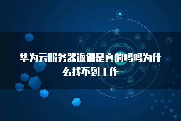 华为云服务器返佣是真的吗吗为什么找不到工作
