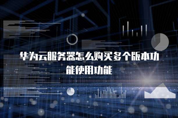 华为云服务器怎么购买多个版本功能使用功能