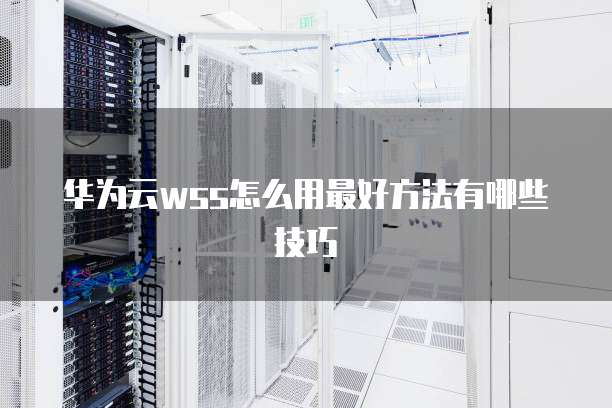 华为云wss怎么用最好方法有哪些技巧
