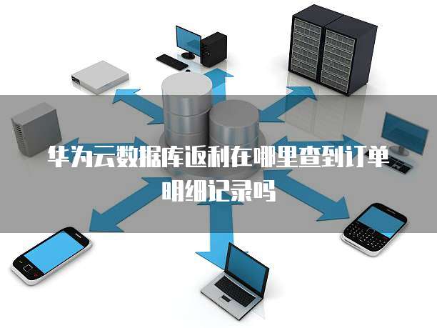 华为云数据库返利在哪里查到订单明细记录吗