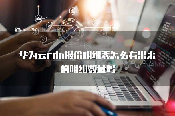 华为云cdn报价明细表怎么看出来的明细数量吗