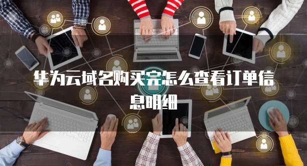 华为云域名购买完怎么查看订单信息明细