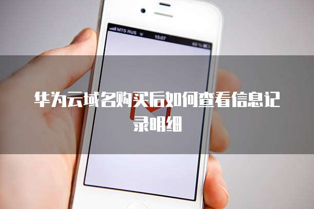 华为云域名购买后如何查看信息记录明细