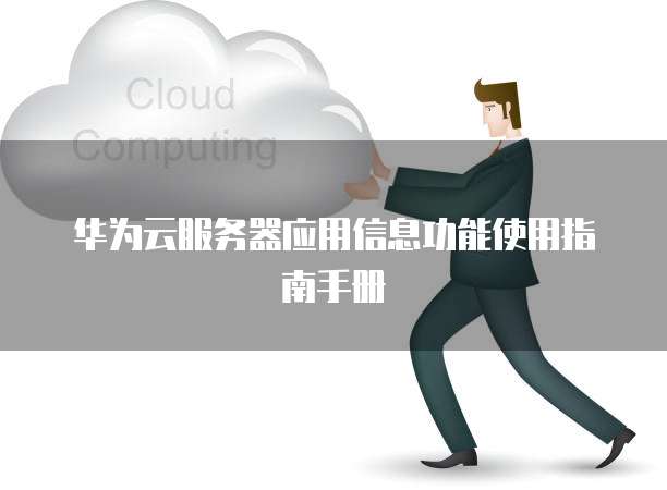 华为云服务器应用信息功能使用指南手册