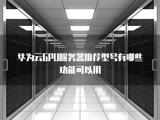 华为云GPU服务器推荐型号有哪些功能可以用
