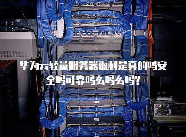 华为云轻量服务器返利是真的吗安全吗可靠吗么吗么吗?