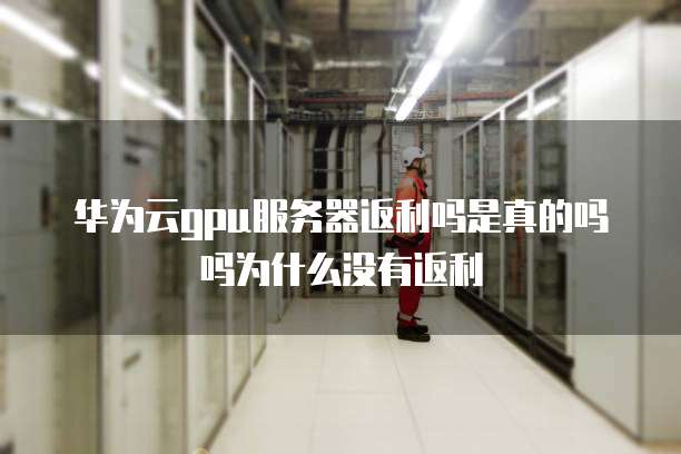 华为云gpu服务器返利吗是真的吗吗为什么没有返利