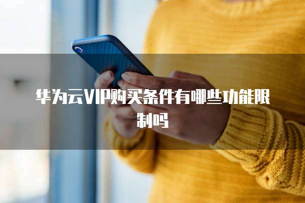 华为云VIP购买条件有哪些功能限制吗
