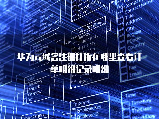 华为云域名注册打折在哪里查看订单明细记录明细