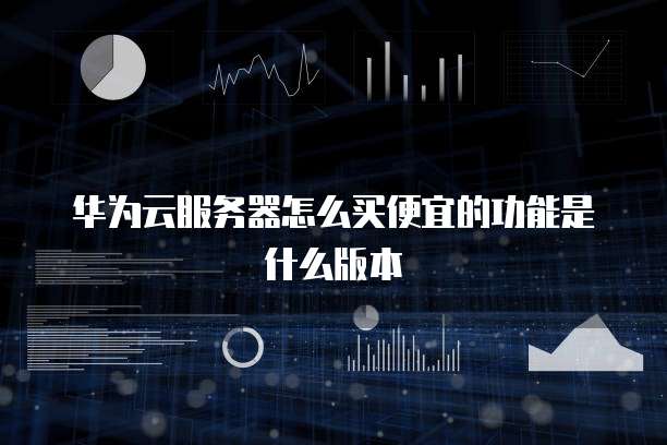 华为云服务器怎么买便宜的功能是什么版本