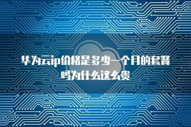 华为云ip价格是多少一个月的套餐吗为什么这么贵