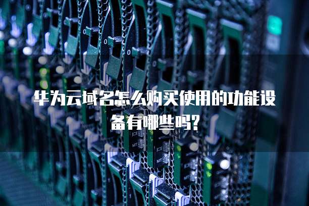华为云域名怎么购买使用的功能设备有哪些吗?