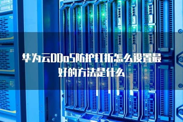 华为云DDoS防护打折怎么设置最好的方法是什么