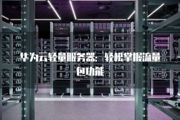 华为云轻量服务器：轻松掌握流量包功能