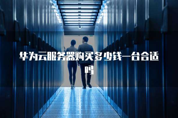 华为云服务器购买多少钱一台合适吗
