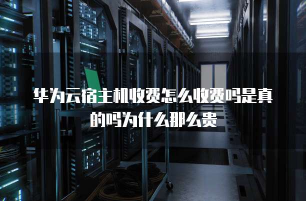 华为云宿主机收费怎么收费吗是真的吗为什么那么贵