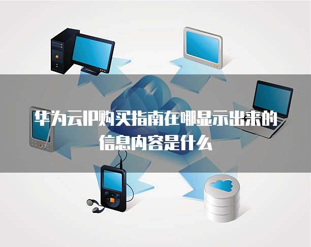 华为云IP购买指南在哪显示出来的信息内容是什么