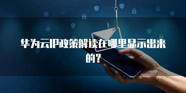 华为云IP政策解读在哪里显示出来的？