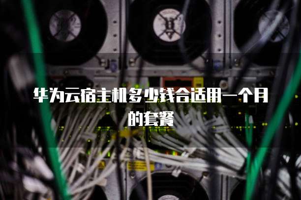 华为云宿主机多少钱合适用一个月的套餐
