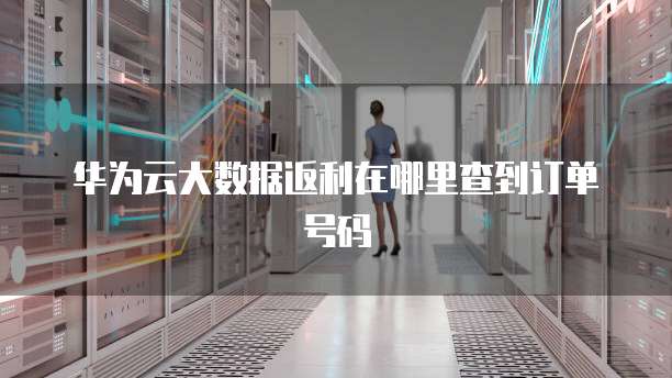 华为云大数据返利在哪里查到订单号码