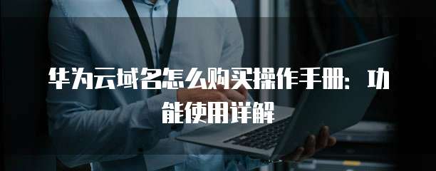 华为云域名怎么购买操作手册:功能使用详解