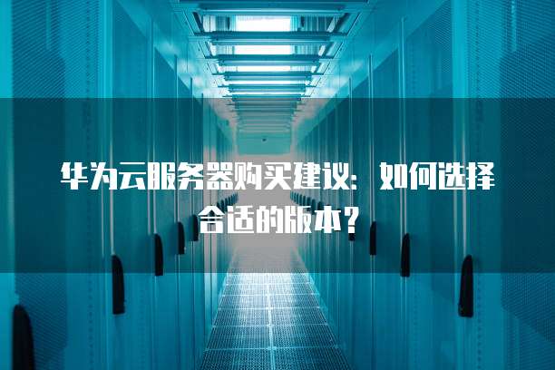 华为云服务器购买建议:如何选择合适的版本?