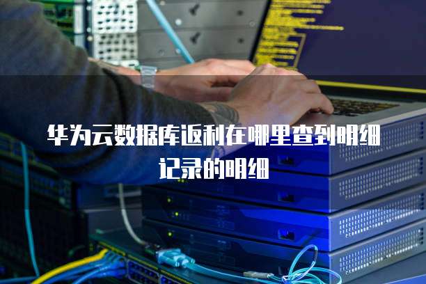 华为云数据库返利在哪里查到明细记录的明细