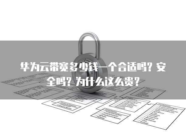 华为云带宽多少钱一个合适吗？安全吗？为什么这么贵？