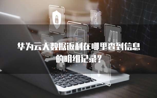 华为云大数据返利在哪里查到信息的明细记录?