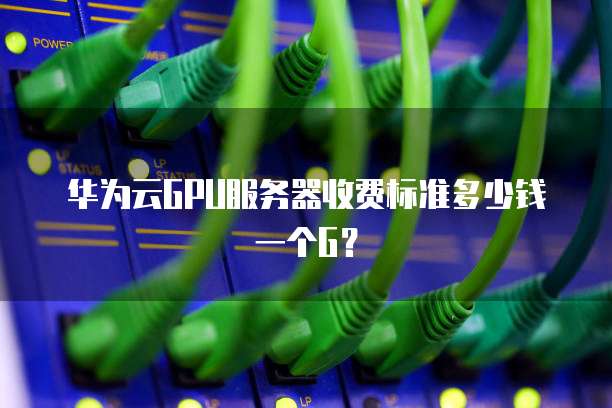 华为云GPU服务器收费标准多少钱一个G?