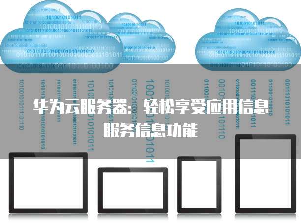 华为云服务器:轻松享受应用信息服务信息功能