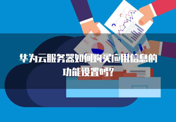 华为云服务器如何购买应用信息的功能设置吗?