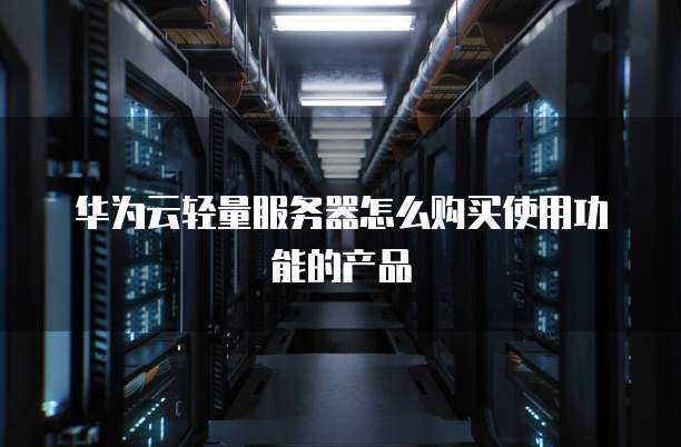 华为云轻量服务器怎么购买使用功能的产品