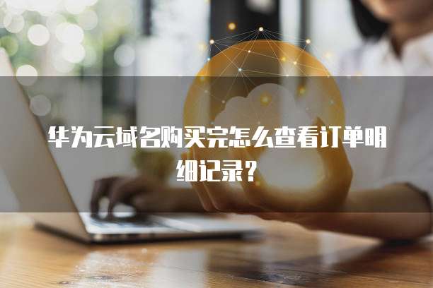 华为云域名购买完怎么查看订单明细记录?