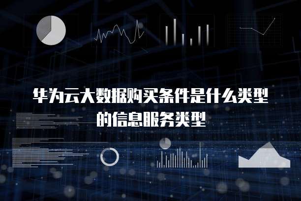 华为云大数据购买条件是什么类型的信息服务类型