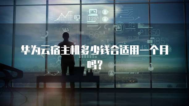 华为云宿主机多少钱合适用一个月吗？