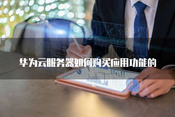 华为云服务器如何购买应用功能的