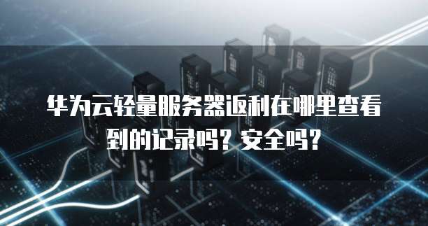 华为云轻量服务器返利在哪里查看到的记录吗?安全吗?