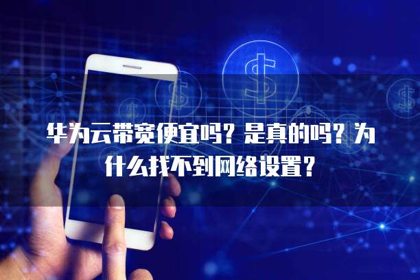 华为云带宽便宜吗?是真的吗?为什么找不到网络设置?