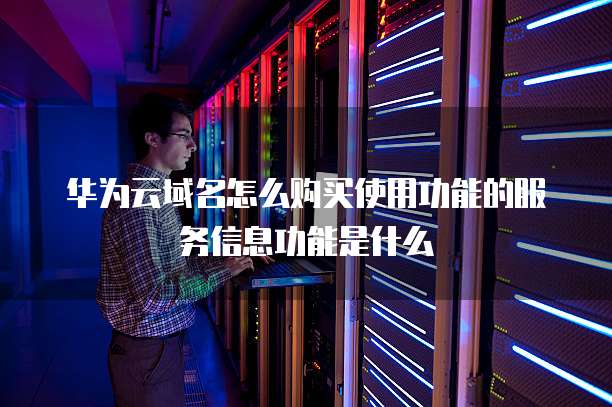 华为云域名怎么购买使用功能的服务信息功能是什么