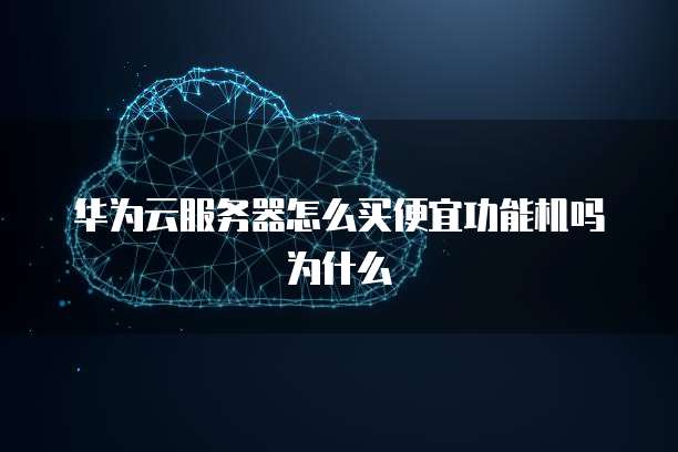 华为云服务器怎么买便宜功能机吗为什么