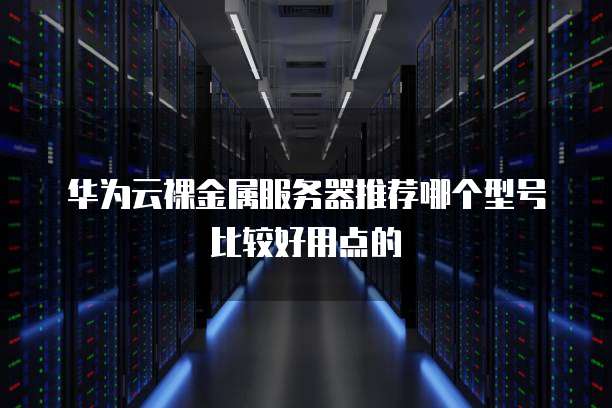 华为云裸金属服务器推荐哪个型号比较好用点的