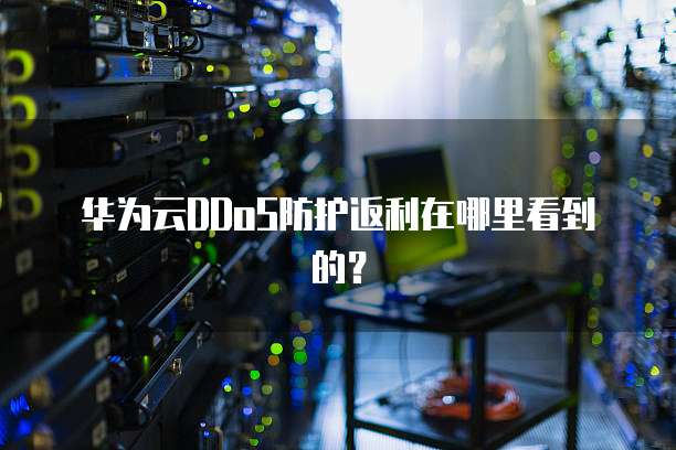 华为云DDoS防护返利在哪里看到的?