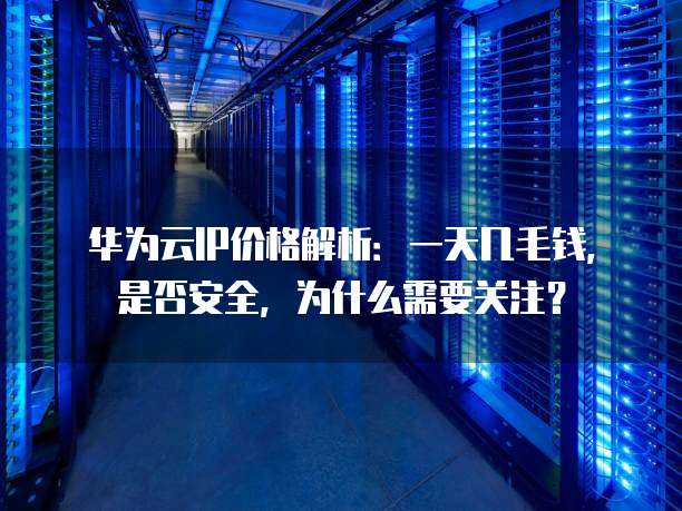 华为云IP价格解析:一天几毛钱,是否安全,为什么需要关注?
