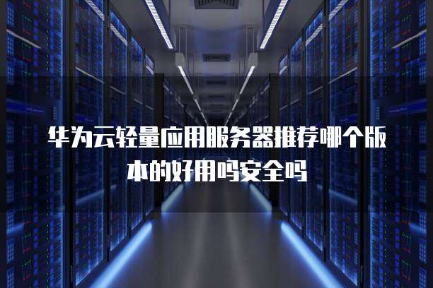 华为云轻量应用服务器推荐哪个版本的好用吗安全吗