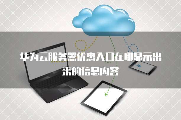 华为云服务器优惠入口在哪显示出来的信息内容