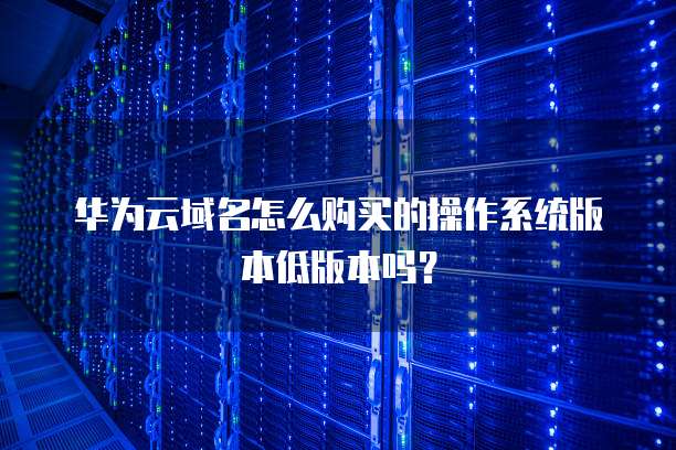 华为云域名怎么购买的操作系统版本低版本吗？