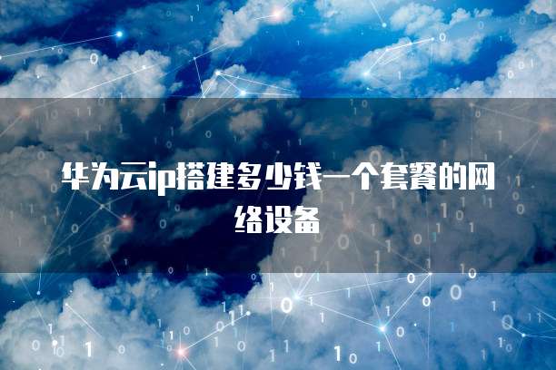 华为云ip搭建多少钱一个套餐的网络设备