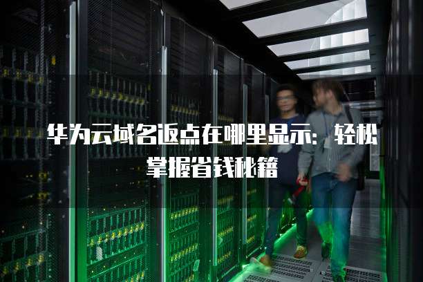 华为云域名返点在哪里显示:轻松掌握省钱秘籍